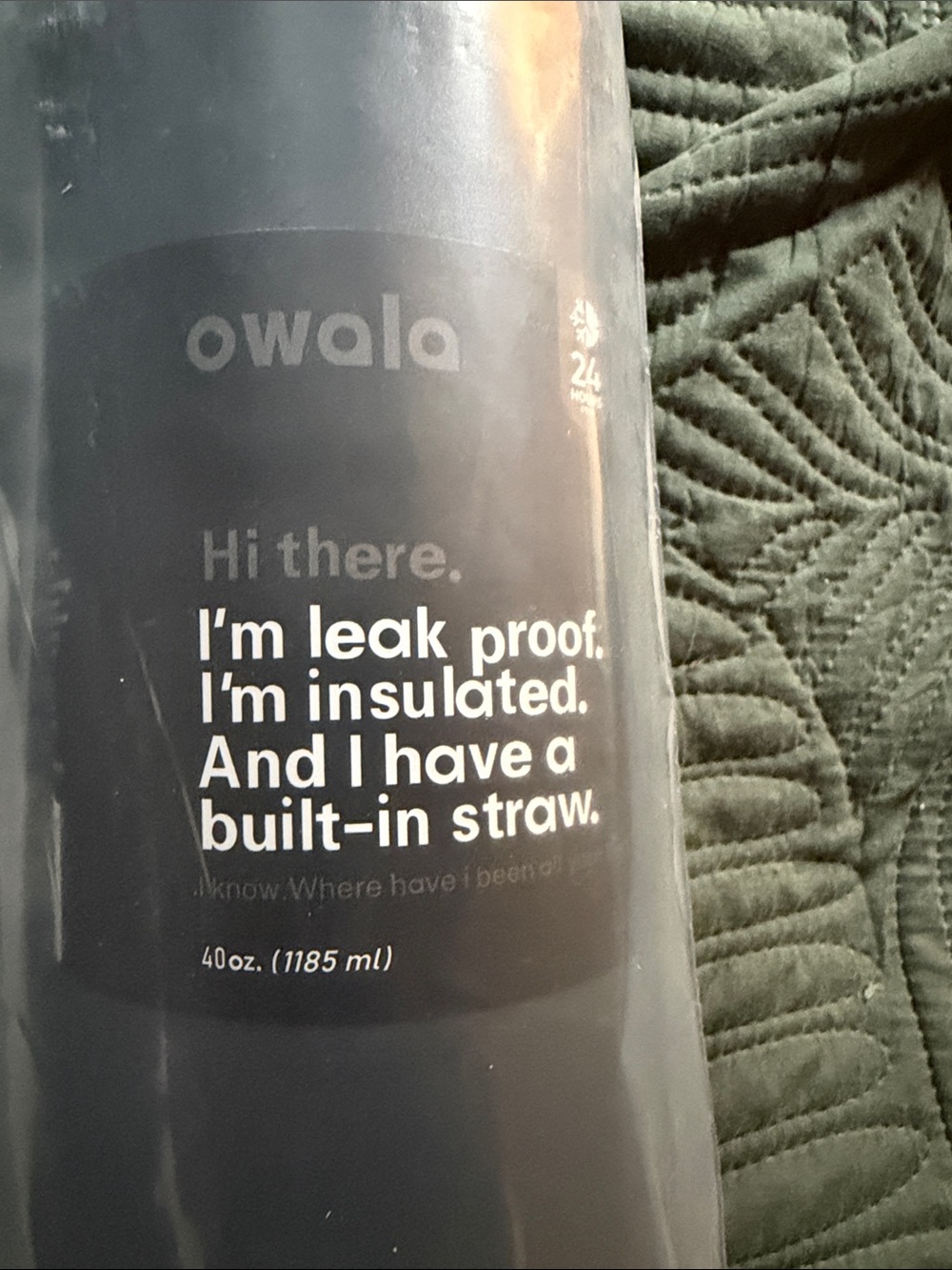 Owala Insulated Bottle with Built-In Straw — Foggy Tide - Picture 2 of 4